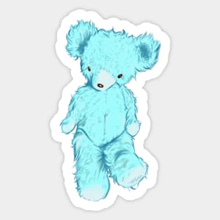 Blue Teddy Bear Sticker